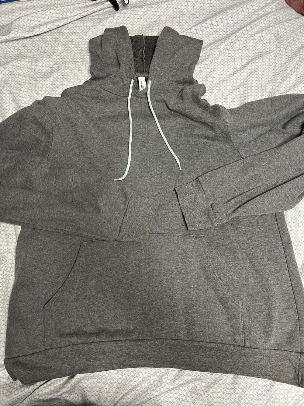 Bella + canvas fleece collection grey hoodie